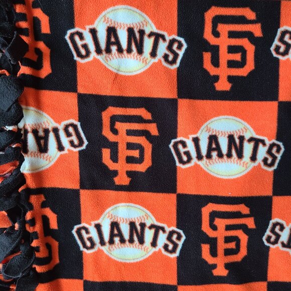 Handmade San Francisco Giants Tie Blanket - Picture 1 of 7